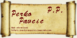 Perko Pavčić vizit kartica
